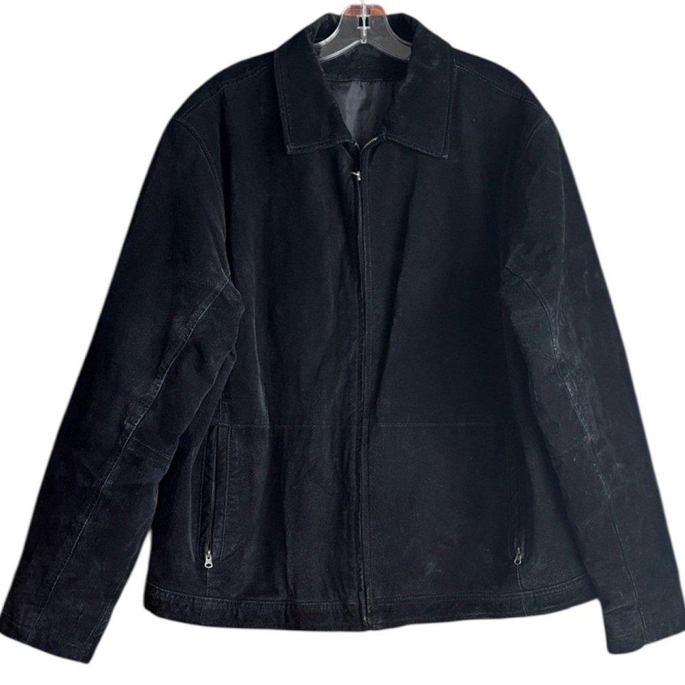 Knightsbridge
Men's Black Suede Zip-Front Classic Jacket Size‎ L
